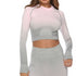 The Keeper Graduated Colour Legging & Long Sleeve Top SET PINK/GREY